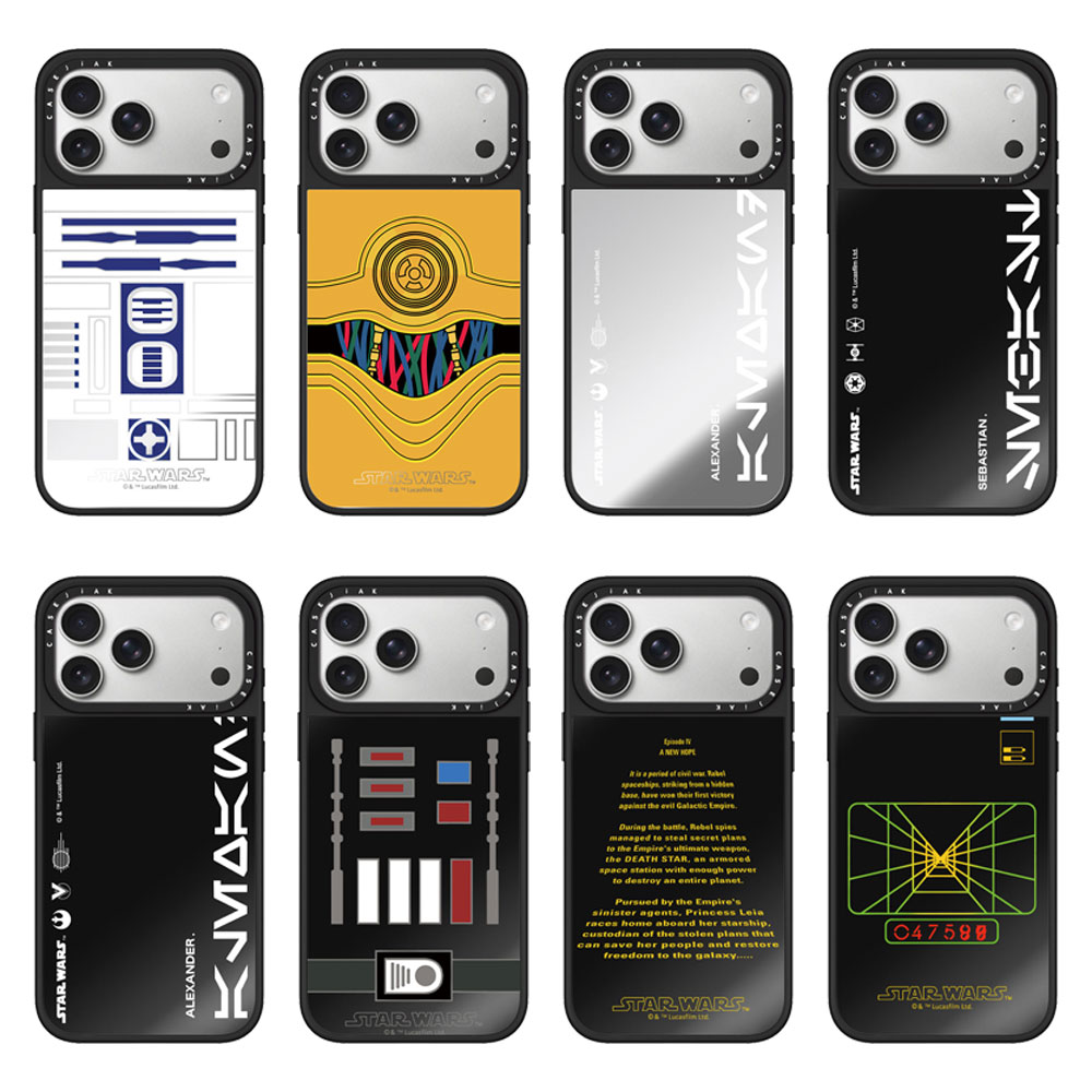 CASEJiAK 星球大战适用于苹果17Pro手机壳iPhone17 16Pro Max15/14Plus13 12pro max手机镜面11保护套