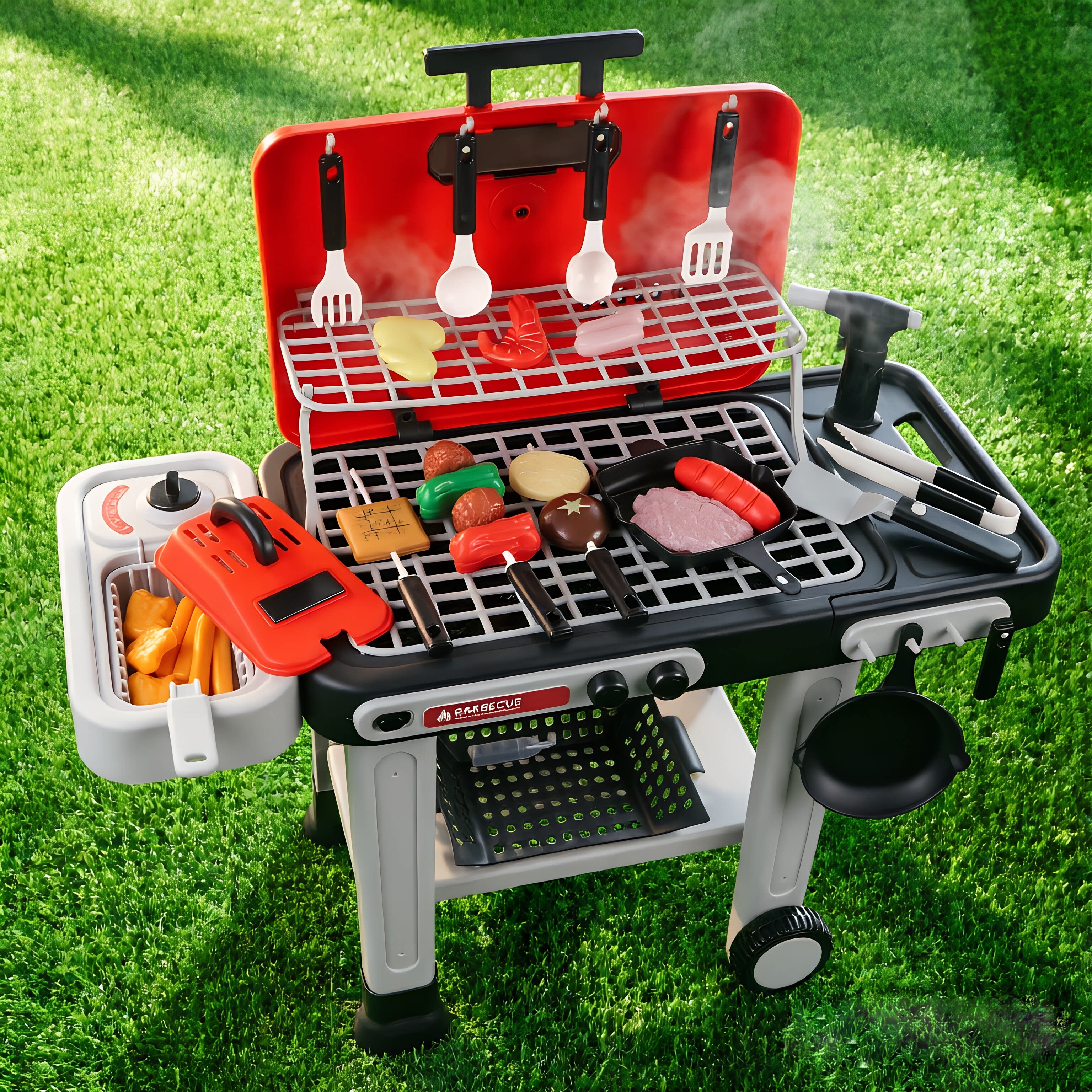 BBQ仿真烤炉厨房过家家玩具套装