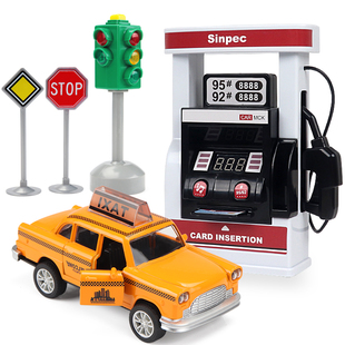 大号加油站玩具汽车真加油机模型全套装男孩益智过家家玩具礼物