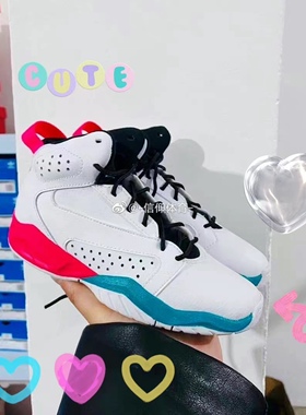 耐克/Nike Jordan 小童中童休闲运动小白鞋高帮篮球鞋 AV1243-105