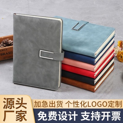 定制商务笔记本本子办公记事本加厚2024年新款简约a5大学生订做软