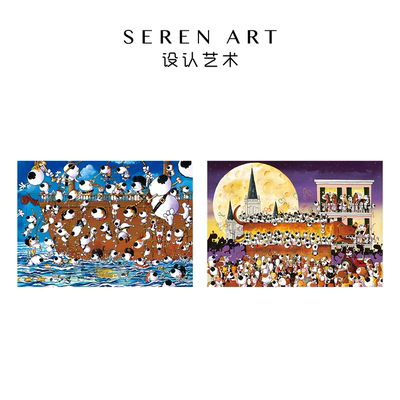 SEREN ART《狗狗》治愈解压500片成人版细节拼图美式装饰送礼挂画