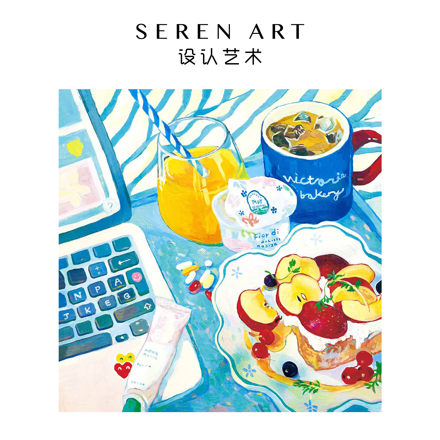 SEREN ART《Blue Morning》拼图528片治愈现代简约艺术礼物