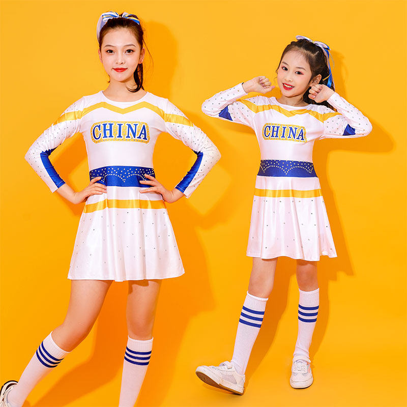 儿童啦啦操演出服校园运动会服装女童拉拉队表演服舞蹈运动会服装