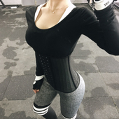 25钢骨waist trainer运动健身束腰绑带25钢骨束腰塑腰封收腹