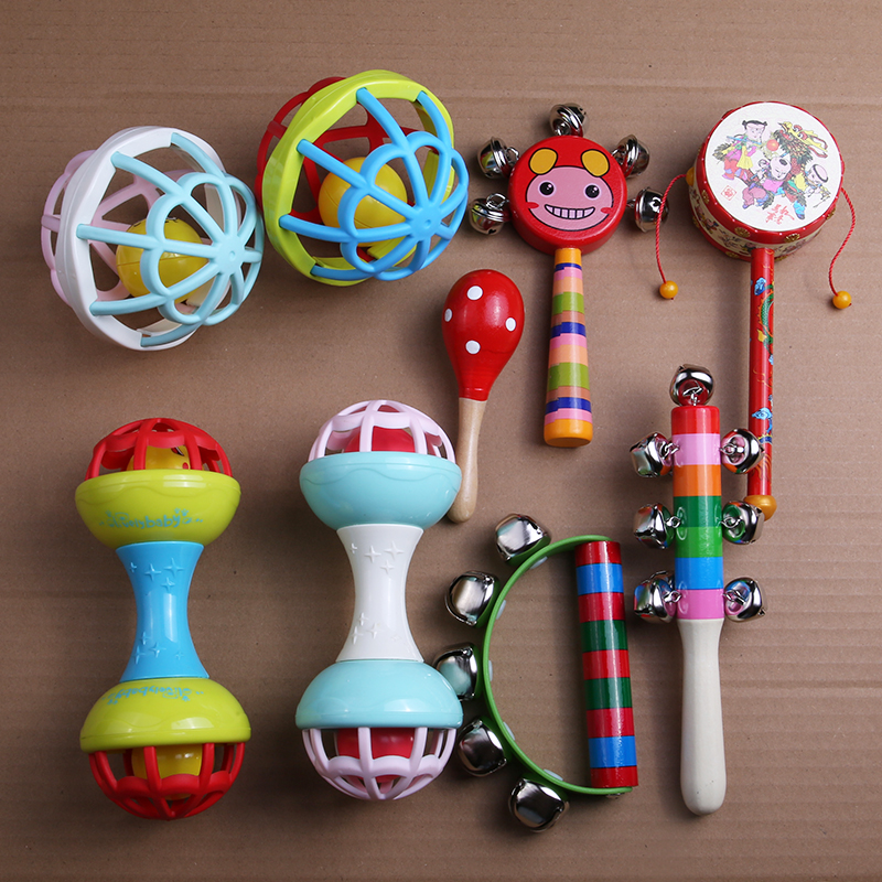 塔塔高新生婴儿宝宝0-1岁拨浪鼓