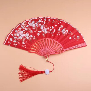 扇子古风夏天儿童梅花折扇中国风耐用送女学生舞蹈扇汉服随身折叠