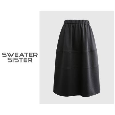 毛衣姐姐 【圆舞曲】复古松紧腰宽松显瘦A字半身裙女551-149