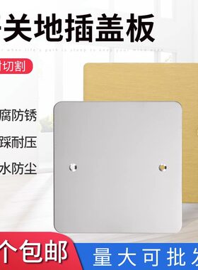 120型地插不锈钢盖板86插座盲板填空板保护盖罩装饰封板空白面板