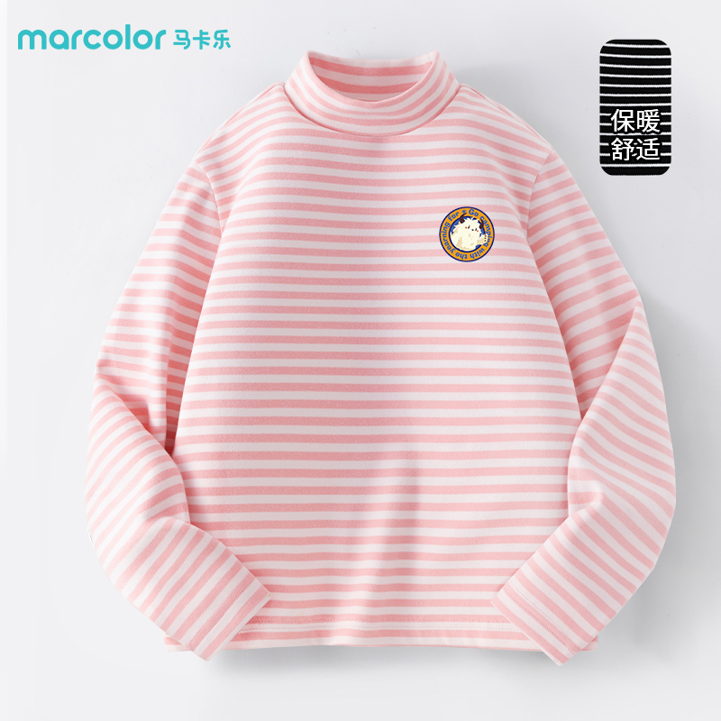 马卡乐童装女童长袖t恤秋冬款暖