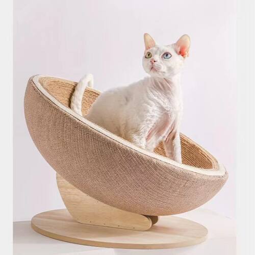 圆形一体耐磨猫窝抓板室内