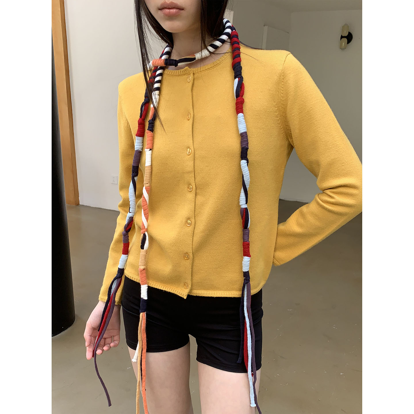 手工编织时髦叠戴小围巾/腰带