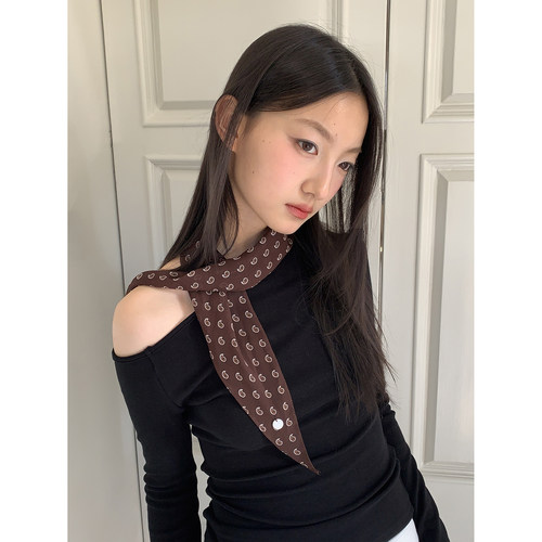 春夏复古肌理轻薄蕾丝小丝巾~