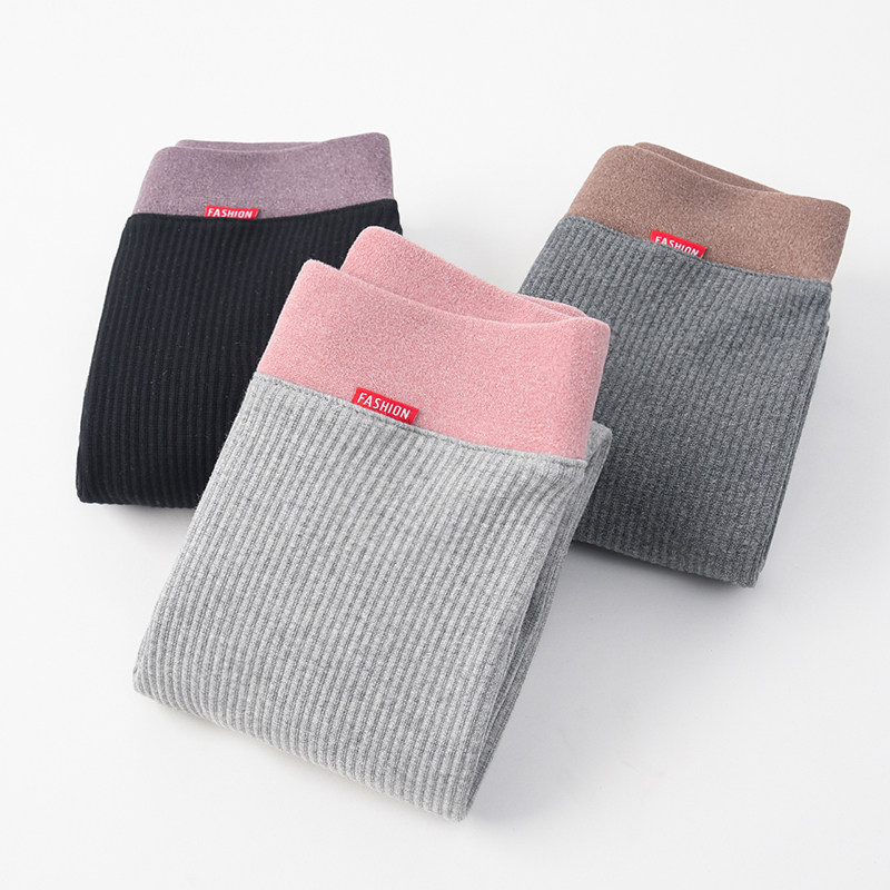 女童裤子秋冬纯棉大童长裤加绒加厚儿童打底裤外穿宝宝休闲保暖裤