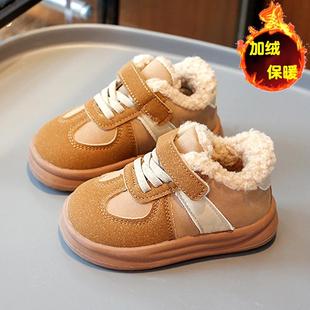 儿童棉鞋冬季男童加绒加厚1-3岁6女童板鞋宝宝鞋子小童保暖休闲鞋