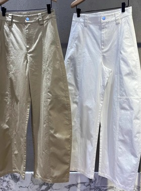 【秦岚同款神裤】MC工装裤2025夏新品棉质弯刀裤中腰MBE2PATT03