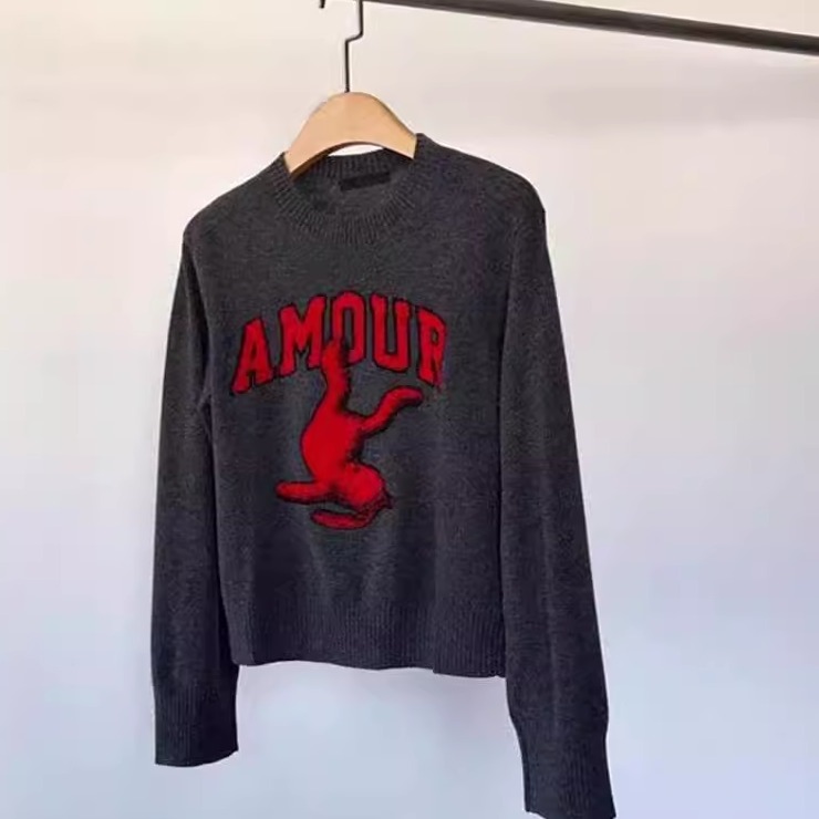 MO专柜正品2024秋季新款毛衣针织衫趣味小熊宽松圆领MBD3SWTT10