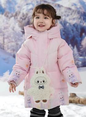 Next MaxM儿童羽绒服2025新款洋气女小童宝宝冬季加厚白鸭绒外套