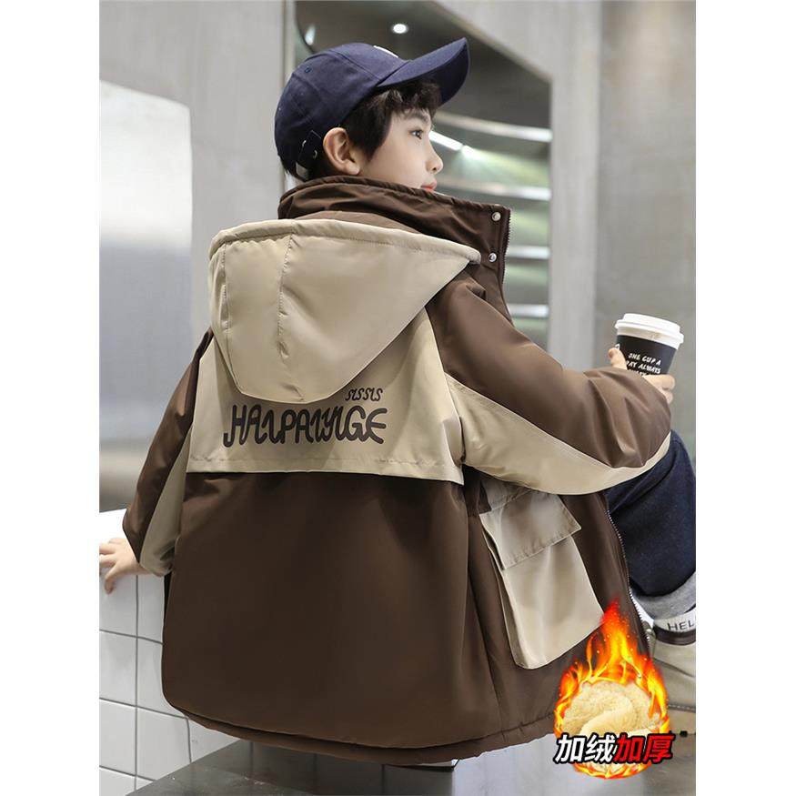 男童秋冬加绒外套儿童装冲锋衣加厚风衣派克服中大童冬季棉服帅炸,童装/婴儿装/亲子装,儿童冲锋衣,淘宝优惠券,粉丝福利购,淘宝优惠卷