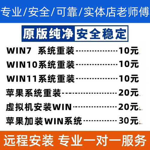远程安装系统win7win10win11专业版原版纯净版官方正版系统升级