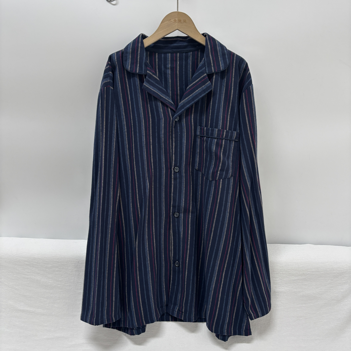 老公款 夏季新款高级感翻领条纹居家服分开拍75542/75543