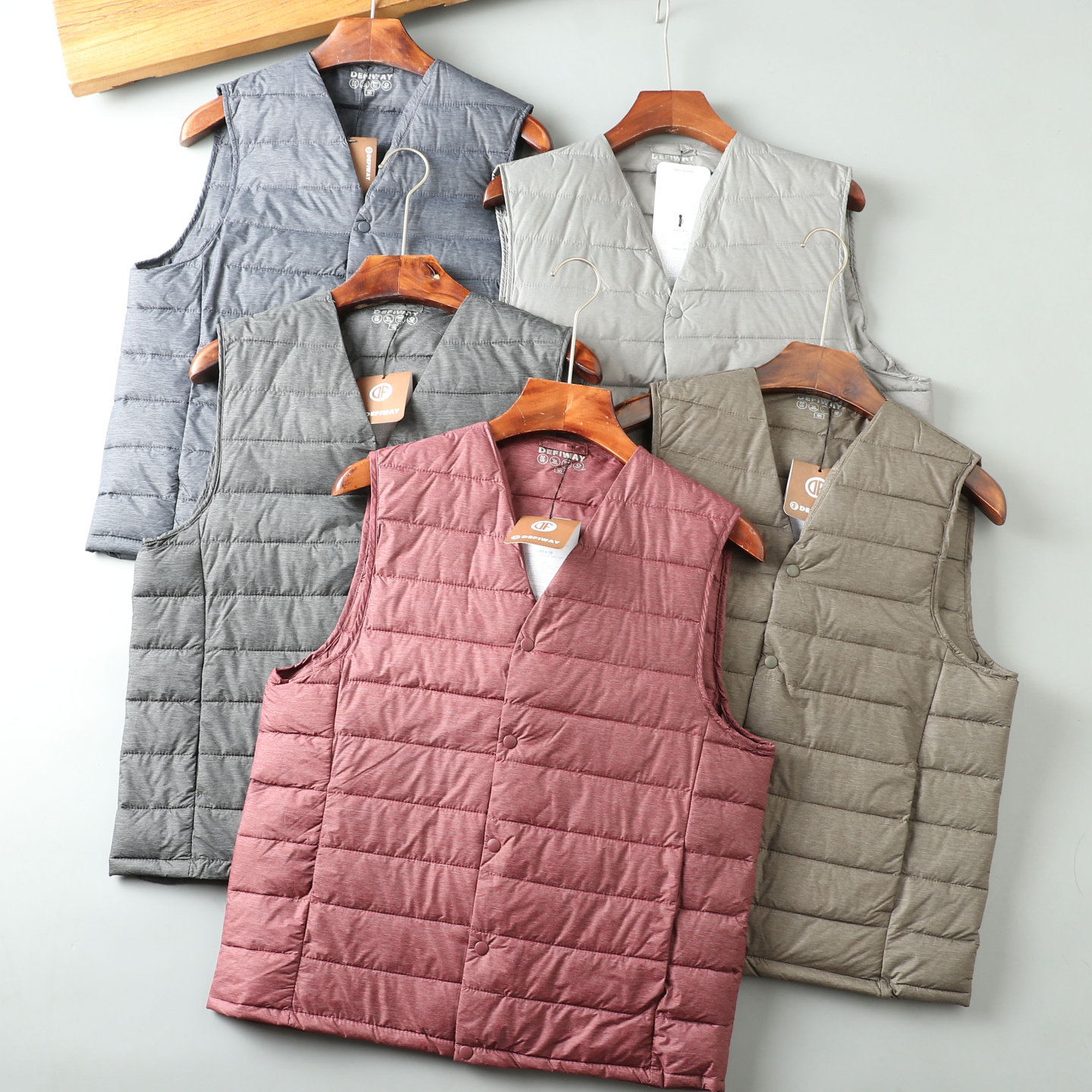 工厂外贸出韩单！秋冬轻盈羽绒背心男女情侣保暖内搭V领马甲打底,男装,羽绒马甲,淘宝优惠券,粉丝福利购,淘宝优惠卷