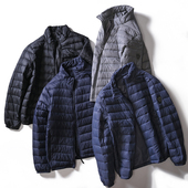 轻盈不臃肿 外贸工厂原单秋冬男立领户外90白鸭绒轻薄羽绒服外套