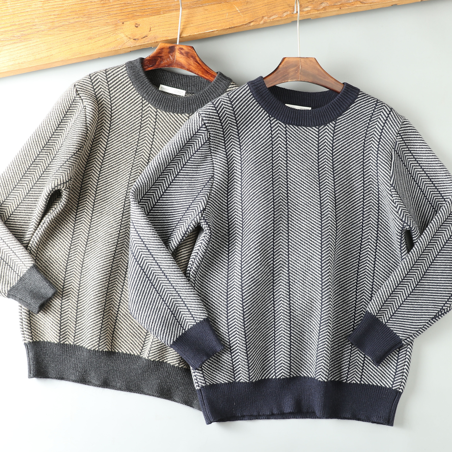 圆领针织衫打底套头毛衣