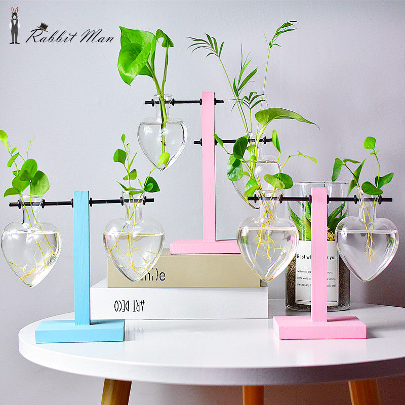 北歐創意綠蘿愛心水培玻璃花瓶辦公擺件插花器水養玻璃花盆花器皿在類目 家居飾品, 擺件中 - 來自Buy2taobao.com提供專業的淘寶代購服務