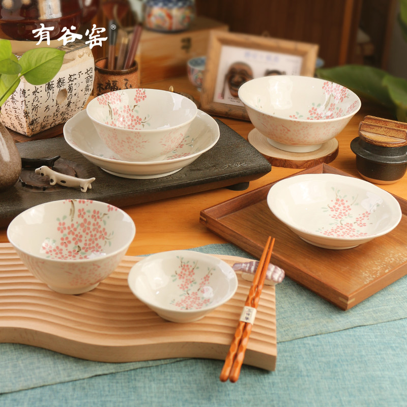 有谷窑家用陶瓷碗釉下彩餐具套装图片
