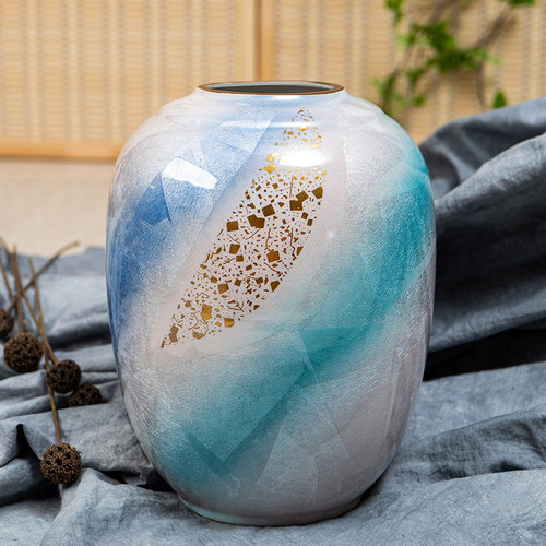 日本进口花瓶作家手绘花瓶礼物