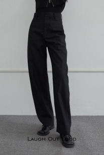 OUT 廓形羊毛混纺西装 LAUGH 黑色 LOUD 裤