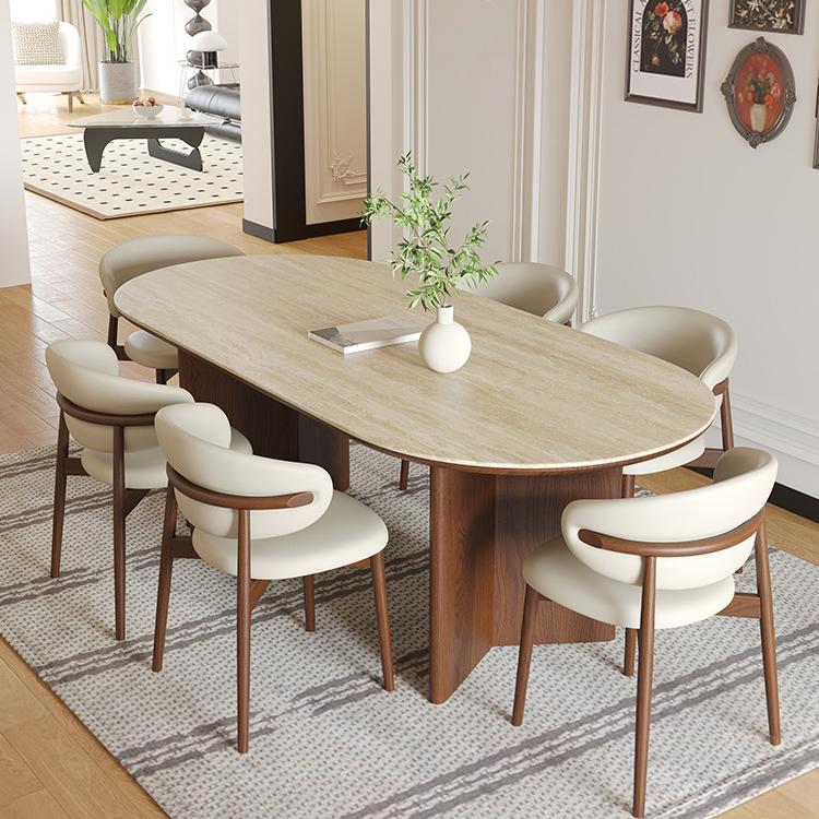 2024年爆款实木岩板餐桌椅全托