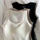 【德绒发热】米图自带胸垫保暖背心女加厚双面绒内搭修身上衣秋冬