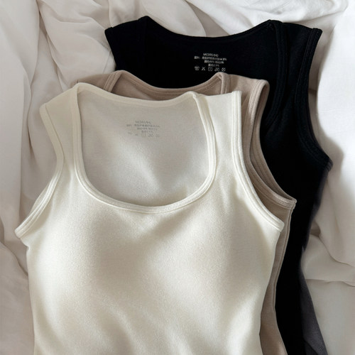 【德绒发热背心】带胸垫修身保暖