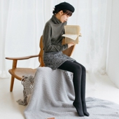 袜女秋冬加绒加厚款 米图超瘦950D收小腿 显瘦美腿条纹连裤 踩脚袜