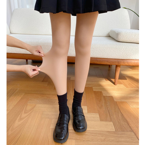 自然裸感！加绒加厚保暖光腿神器