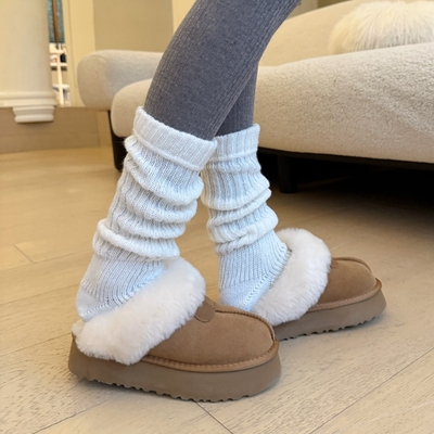 米图云朵柔软氛围感堆堆袜套踩脚