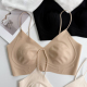 文胸 细肩带内衣女大领口小胸背心式 超薄粉底液 重磅隐形无痕