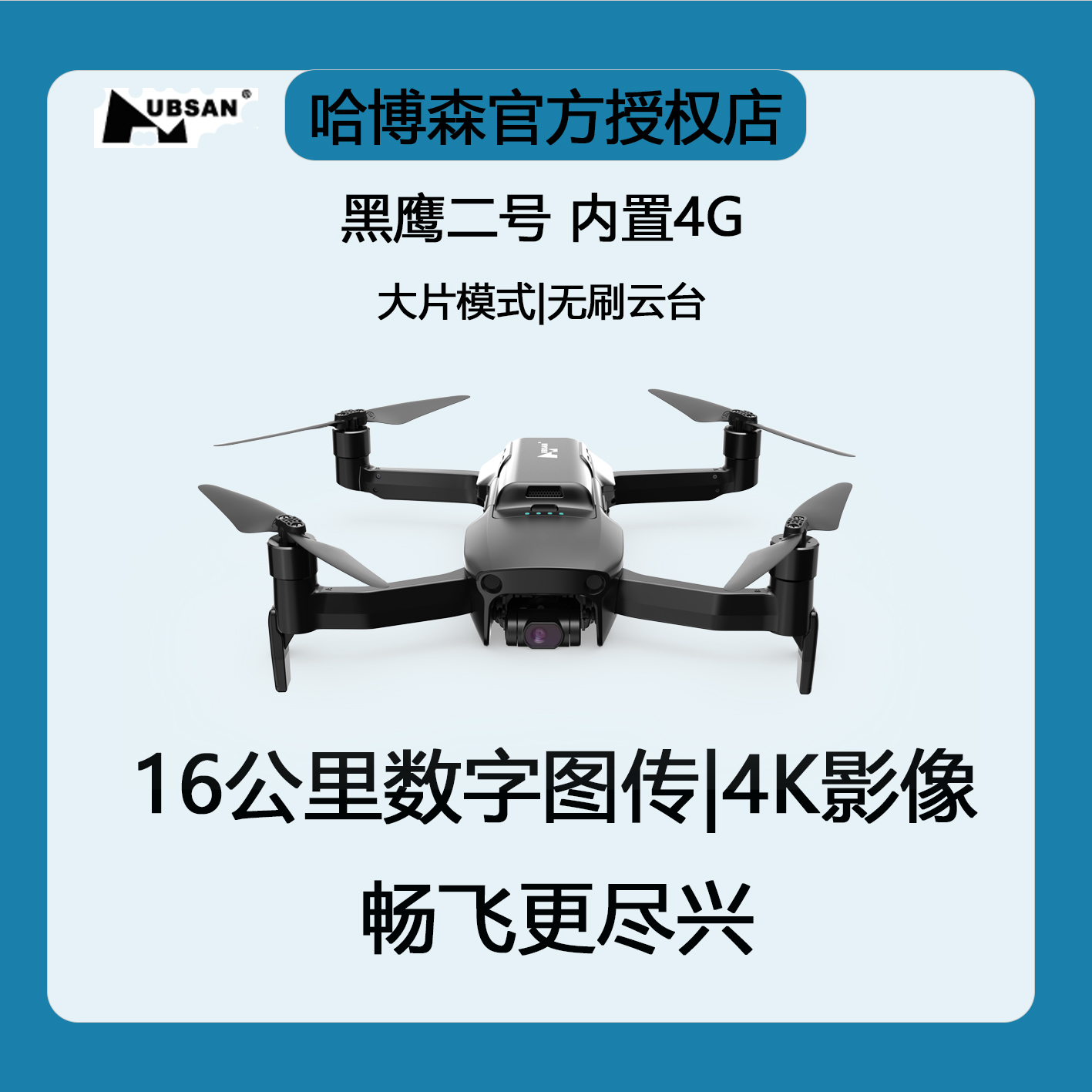 HUBSAN/哈博森黑鹰二号内置4G三轴无刷云台4K影像航拍十公里图传 玩具/童车/益智/积木/模型 电动/遥控飞机 原图主图