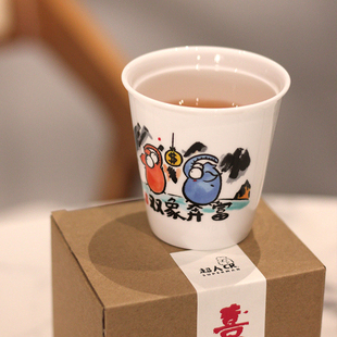 超人CR创意陶瓷水杯骨瓷马克杯龙抬头个性图案咖啡杯早餐可乐奶杯