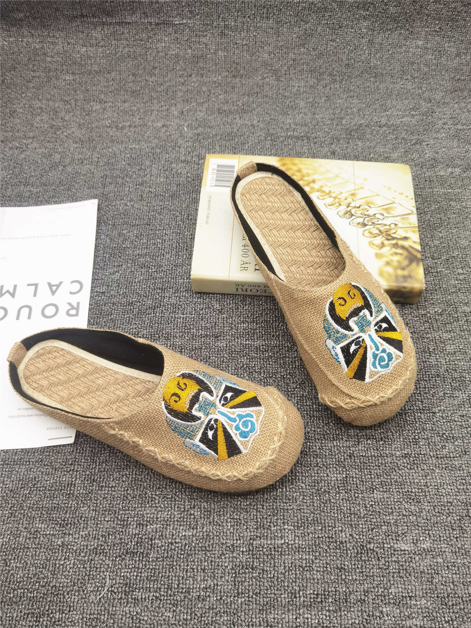 夏季云南京剧脸谱透气养脚拖鞋