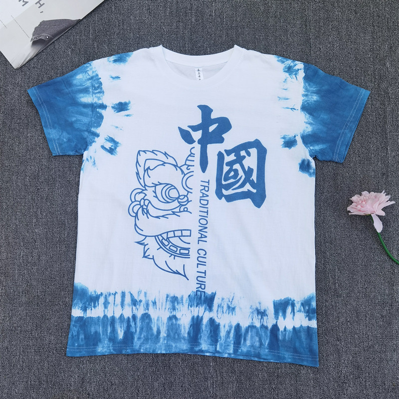 扎染休闲唐装夏季扎染休闲