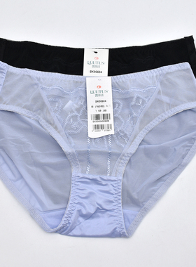 舒适透气网纱女三角内裤 柔软提臀棉裆中腰女士内裤 露*诗BK90604