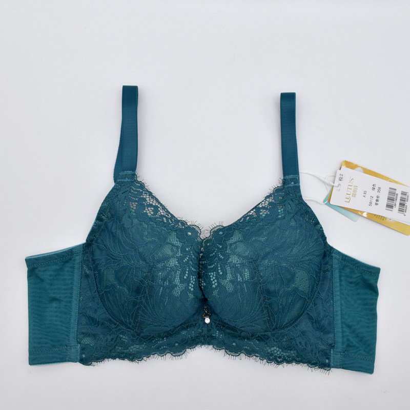 内衣女小胸聚拢中模abc杯有钢圈固定双肩带调整型文胸 露*诗59112