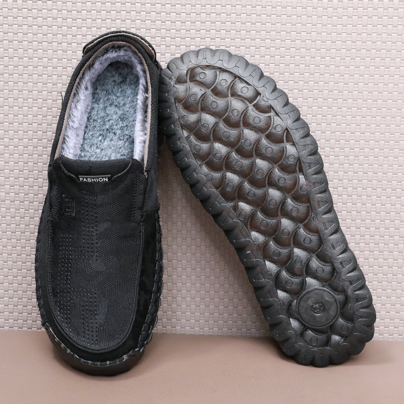 老北京布鞋牛筋底防滑保暖加绒