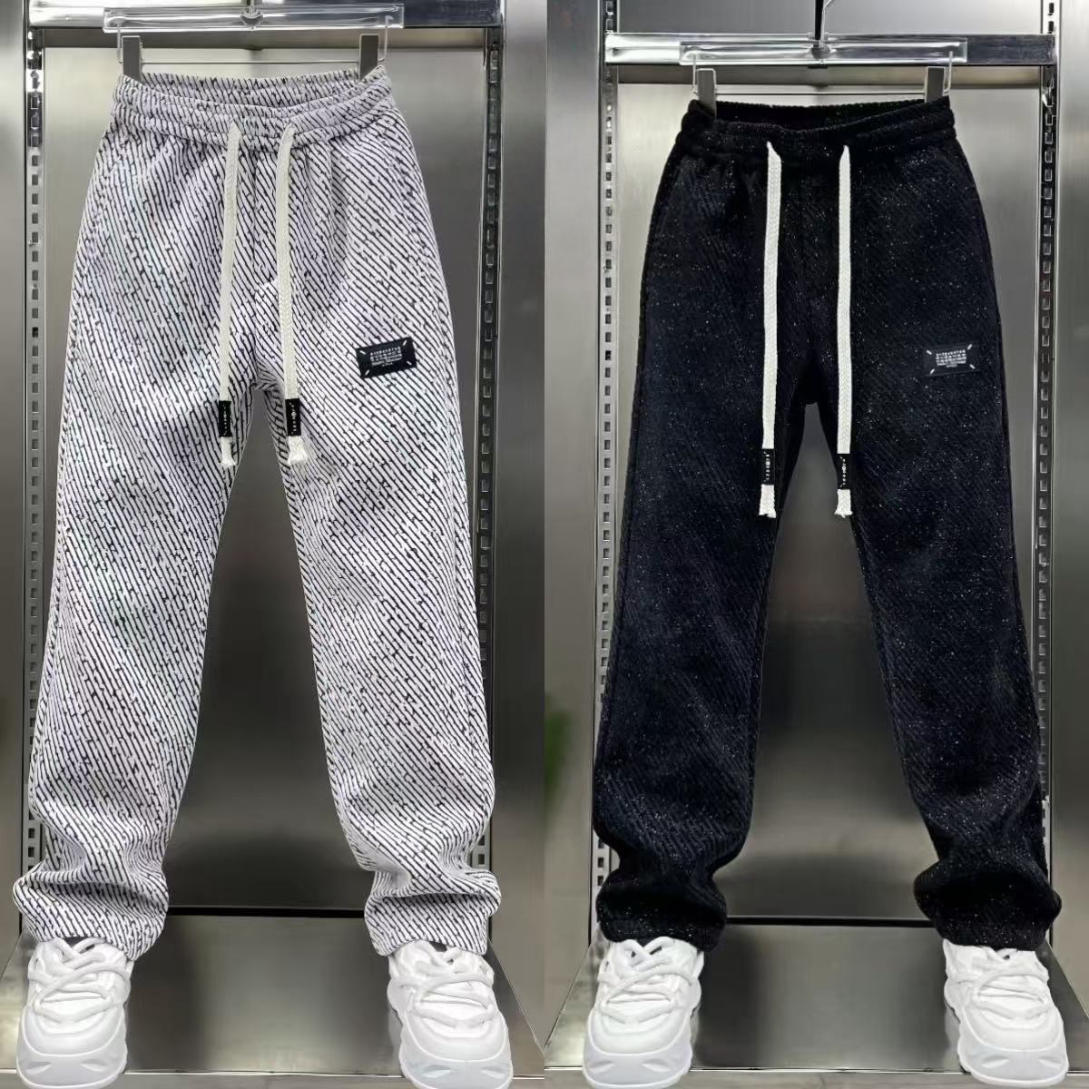 休闲卫裤男春季时尚潮流条纹设计