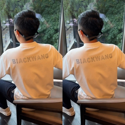 夏季时尚潮流轻奢重工短袖T恤