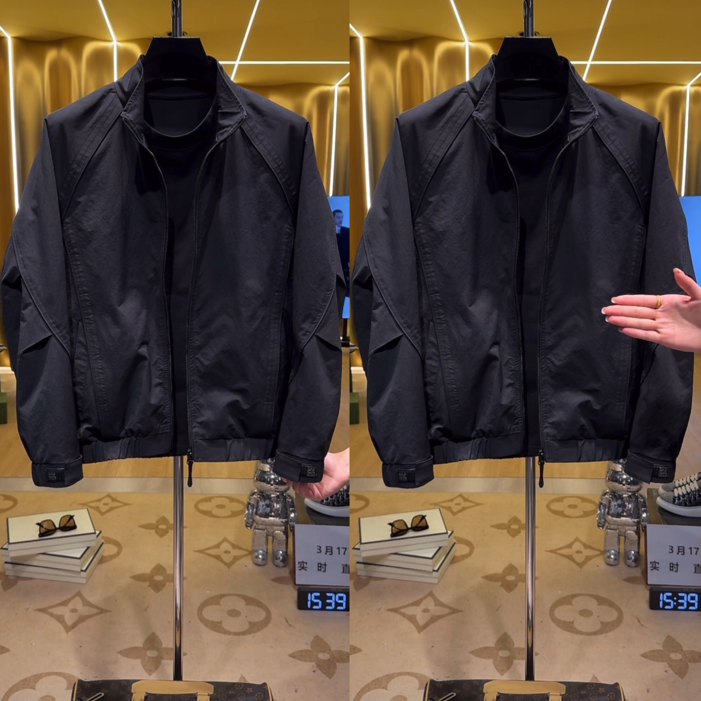 直播间同款时尚休闲立领工装外套春季新款男士轻奢高级感百搭夹克