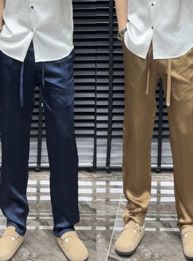 夏季薄款简约商务休闲裤